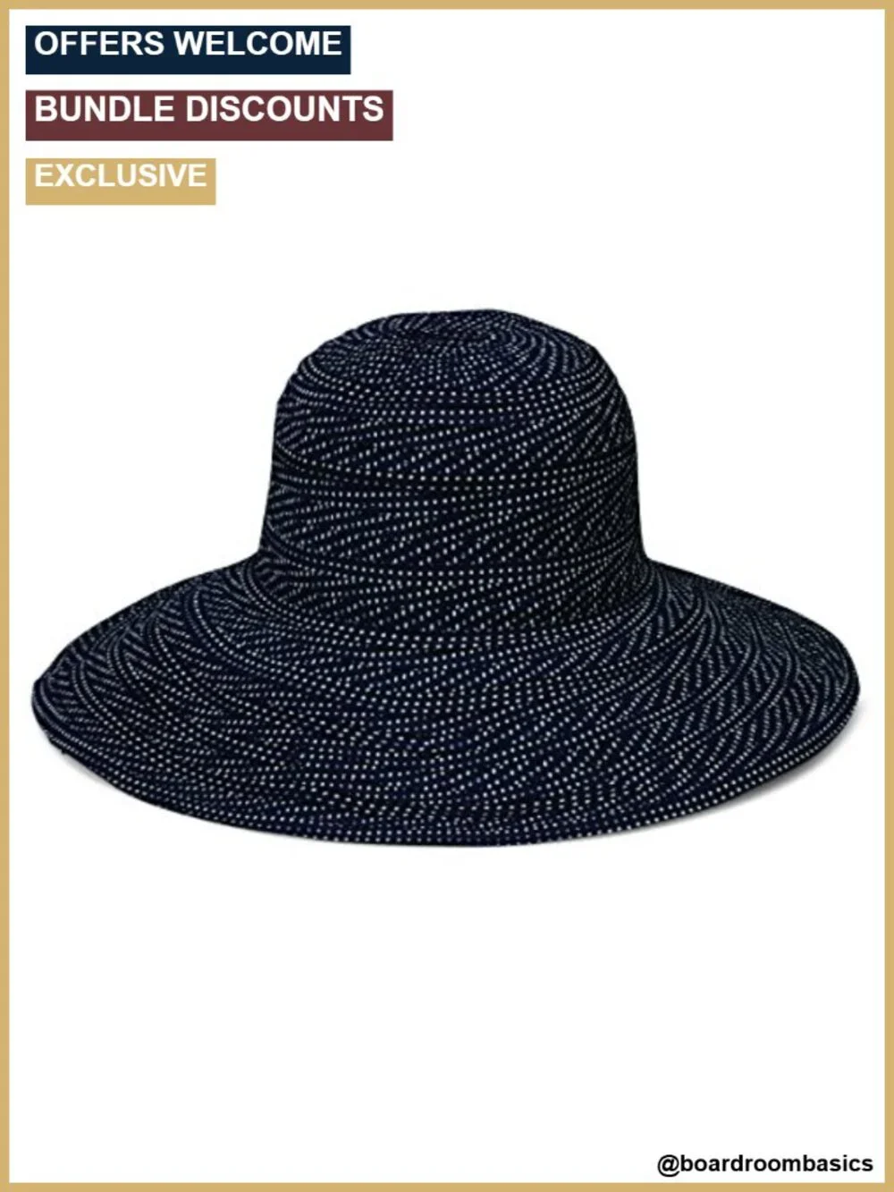 UPF 50+ Packable Adjustable Sun Hat with Wire Brim